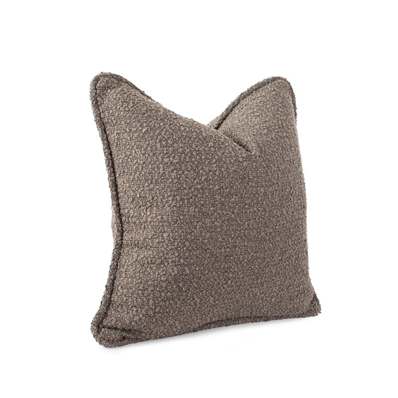 20 x 20 Pillow Barbet- Down Insert, Chocolate