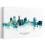 Aquarelle, Port Elizabeth, paysage urbain abstrait, architecture moderne et vibrante, art mural-606027100