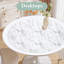 Doublure de tiroir et de tablette à 2 couches pour armoires de cuisine: doublure imperméable antidérapante en papier pour réfrigérateur de 12 po x 20 pi, doublure facile en marbre blanc pour salle de bain avec ruban à mesurer