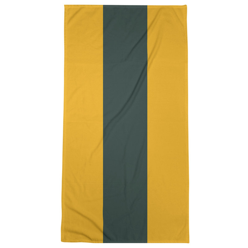 Beach Towel, Green/Yellow/Off White