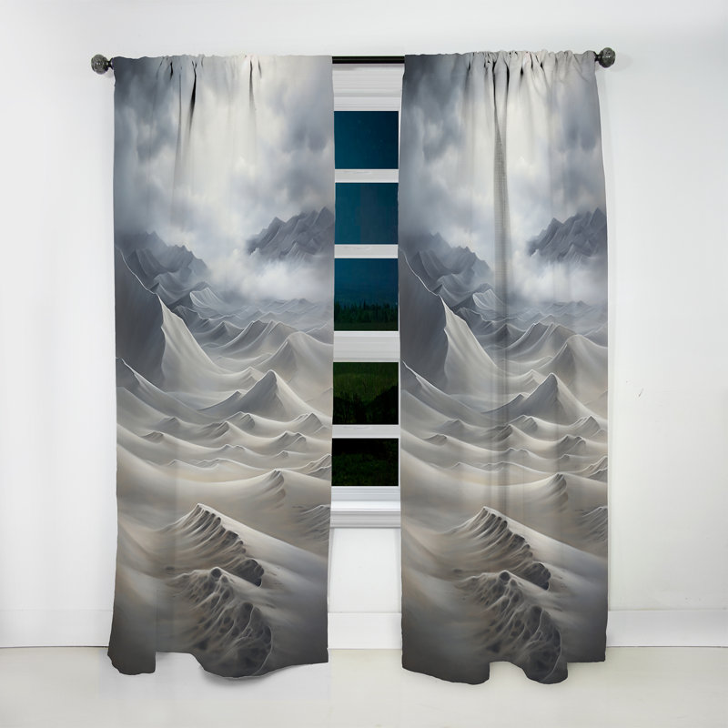 Vespi Desert Sandstorm Symphony Impasto - Rideau du désert - Velours obscurcissant - 1 panneau, L 52 po x L 90 po