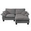Canapé modulaire modulaire, canapé nuage avec conception de voilier, 1 repose-pieds mobile et 2 coussins moelleux inclus, chenille confortable