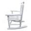 Chaise berçante blanche pour enfants - intérieur ou extérieur - convient aux enfants-370540578