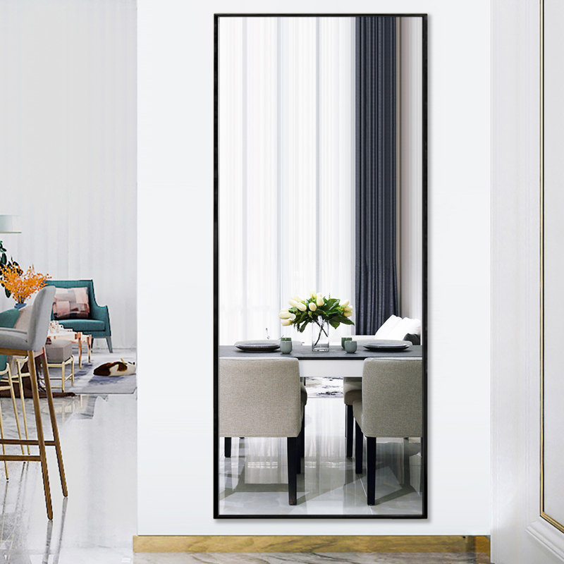 Metal Flat Mirror, Black