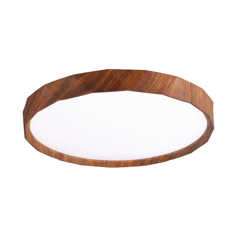 Plafonnier encastré à DEL Kieonna, Noyer, H 3,25 po x l 14,9 po x P 14,9 po