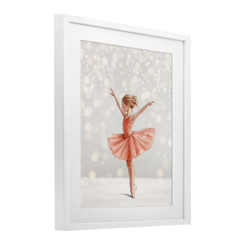 «Dancer In The Light», reproduction encadrée sous verre, design par Christine Simpson Art, H 21 po x l 17 po