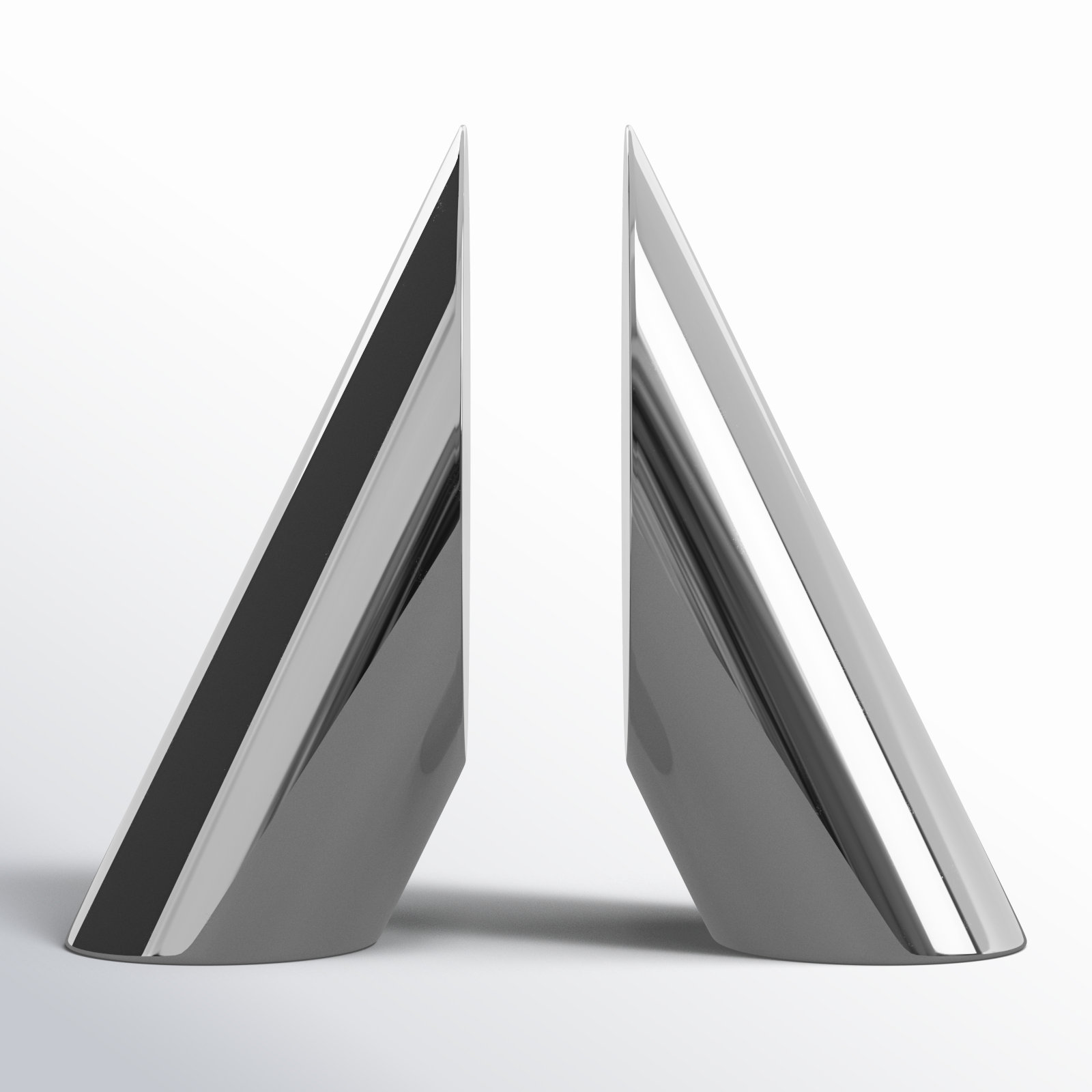 Glass Pyramid Shaped Non-skid Bookends