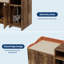 Meuble de litière moderne pour chat - armoire cachée avec rangement, conception à l'épreuve des chiens et portes doubles, table de bout / salle de bain en bois 33,9 po-1911853461