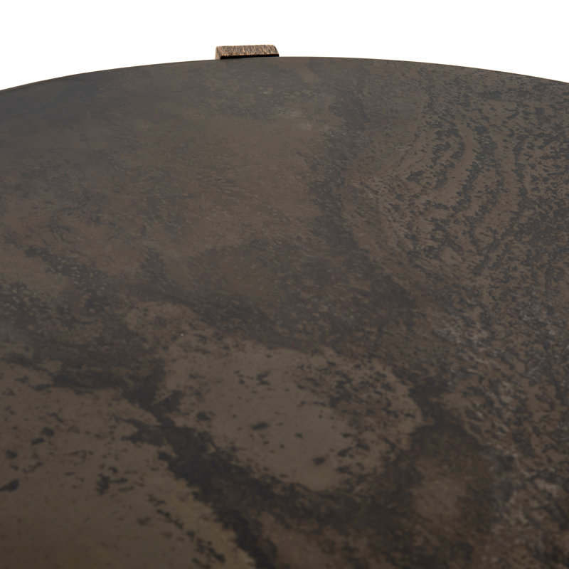 Bingham Coffee Table, Distressed Iron, 17.75"H x 41.5"W x 41.5"D