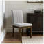 Ensemble de chaises de salle à manger rembourrées à dossier profilé, style Parsons moderne, gris clair, base en bois robuste, conception peu encombrante