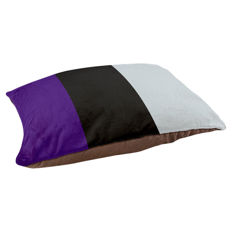 Coussin Houston, Très grand (l 50 po x P 40 po x H 17 po), Mauve / noir / argent