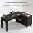 L-Shaped Desk with Storage Cabinet, Corner Computer Desk for Home Office-370139051