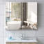 30X26 Inch Double Door Mirror Aluminum Medicine Cabinet Surface Mount Or Recessed Bathroom