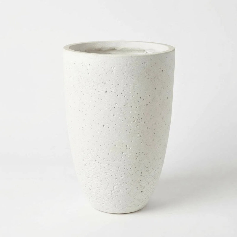 Pots à fleurs blancs avec trou de drainage 15,5 po x l 23 po Mlotall, 23" H x 15.1" W x 15.1" D, White