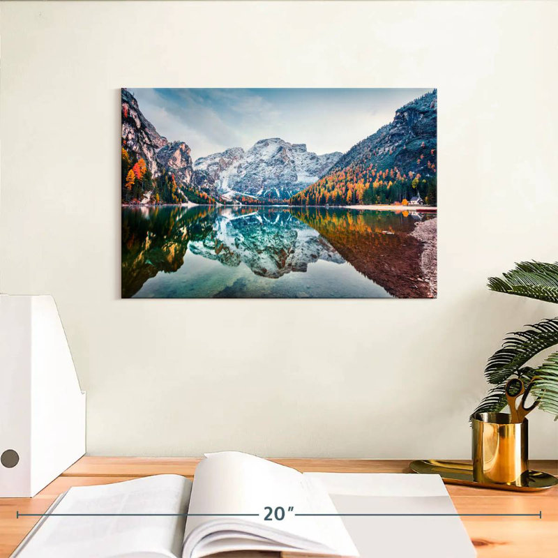 Paysage d'Alvord Lake Braies, H 8 po x l 12 po