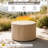 Cliff Round Concrete Propane Smokeless Fire Pit Table with Hidden Fuel Tank