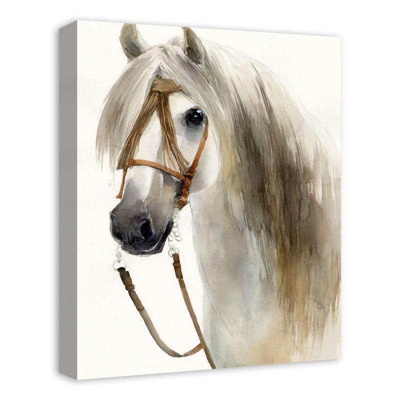 Cheval dans une toile flottante encadrée d'automne, H 20 po x l 16 po x P 1,25 po, Sans cadre