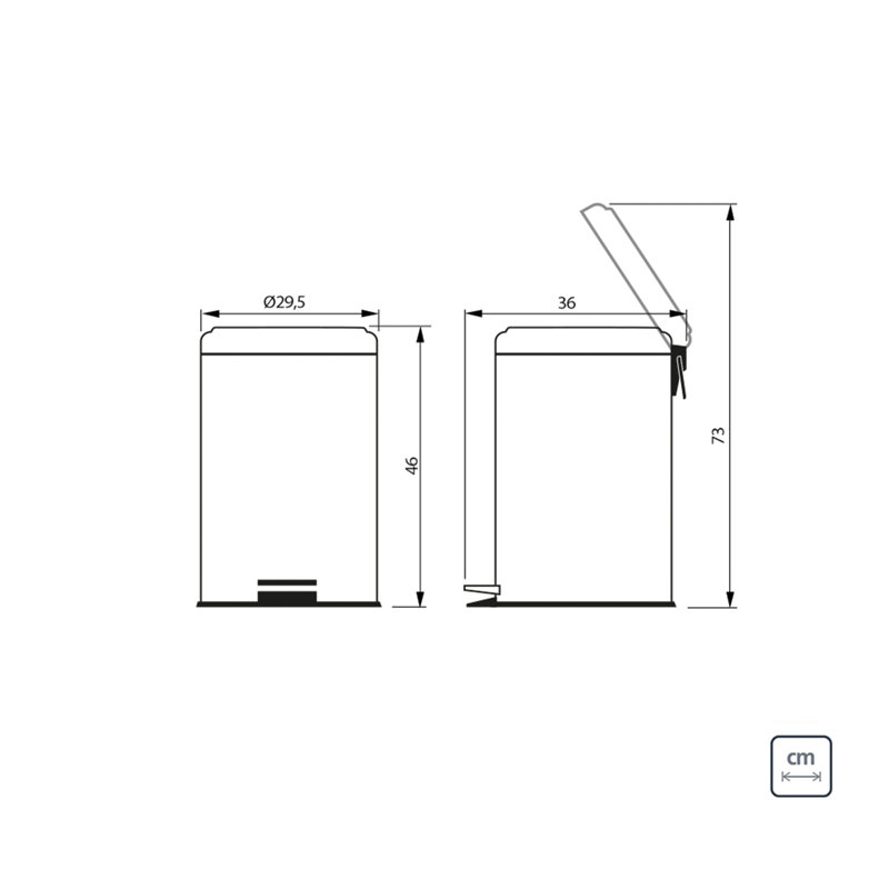 Stainless Steel Step On, 20 L