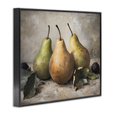 Poire Nature morte encadrée, estampe numérique, design par Franklyn Gregory