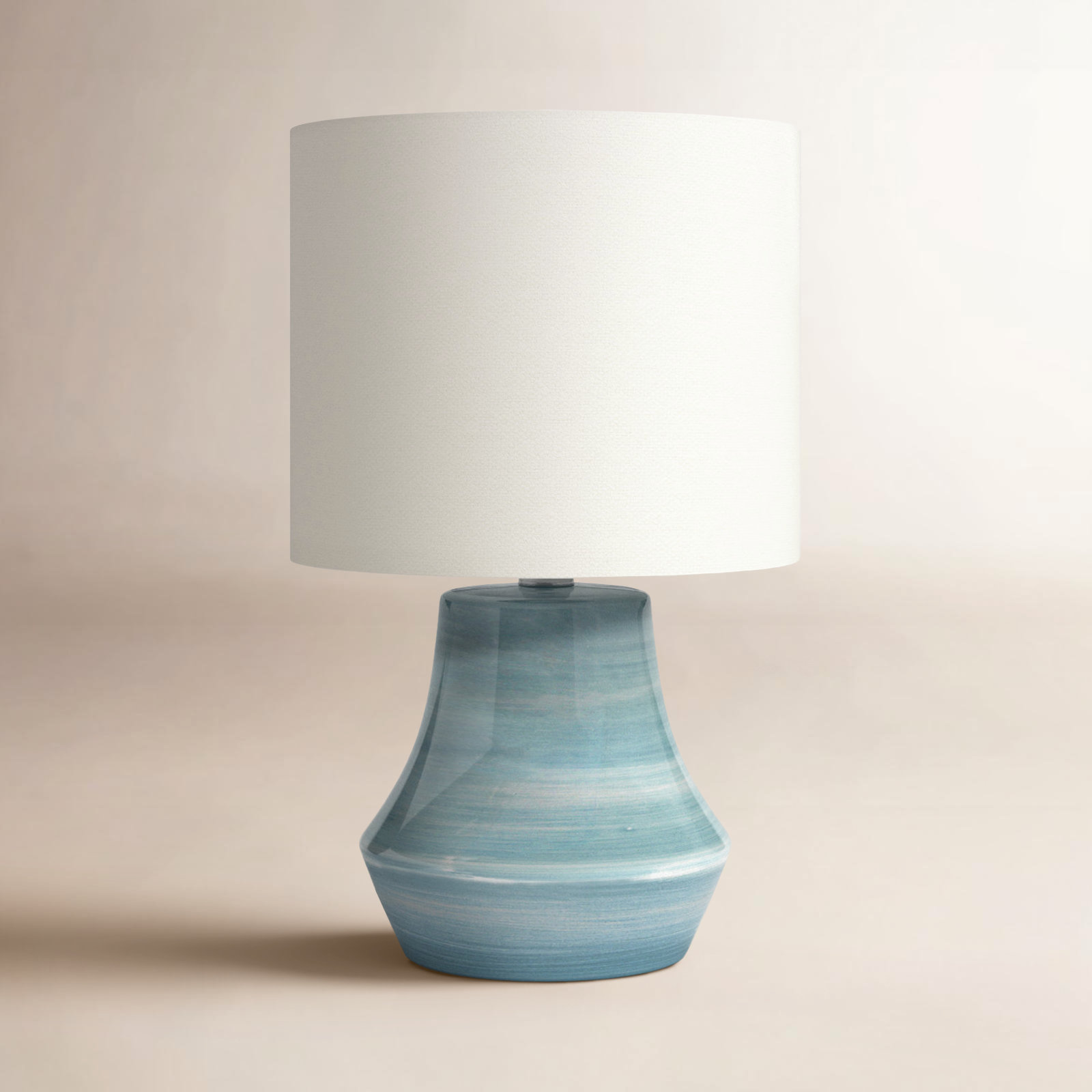 Foothills Fabric Table Lamp, Blue