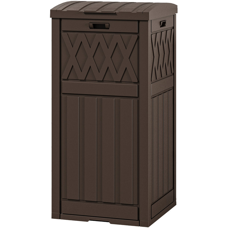 Boîte de rangement en résine Balconera 31 gallons, Brun