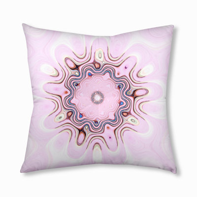 55_Bohemian & Eclectic Blush Flower Design Tufted Floor Pillow