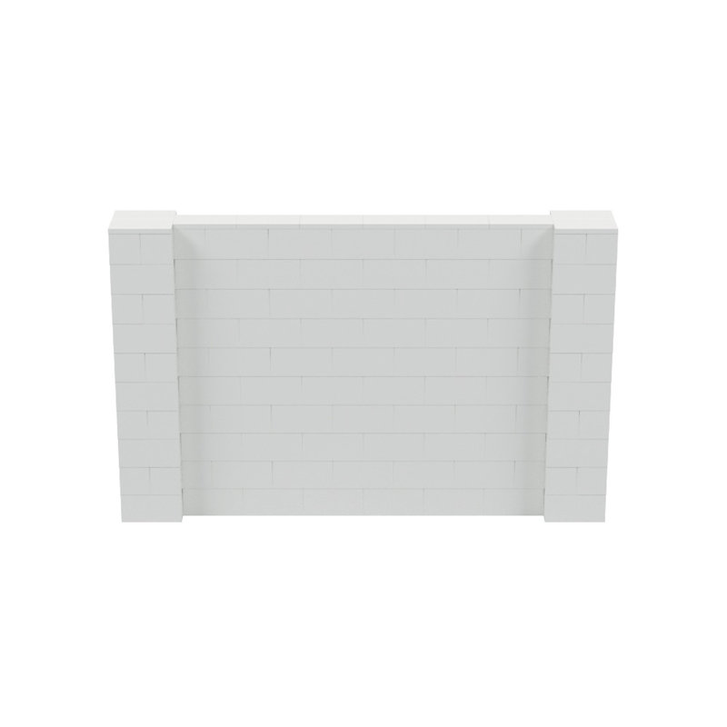 Ensemble mural de blocs géants 7 'T, H 60 po x l 96 po x P 12 po, Gris clair