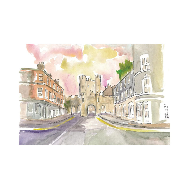 York Yorkshire Old Town Micklegate Street Scene By Markus & Martina Bleichner - Wrapped Canvas Painting by Markus & Martina Bleichner - Wrapped Canvas Painting
