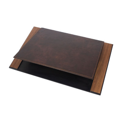 Michailas Leather / Faux Leather Desk Organiser Set
