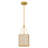 Rubbico 1-Light Brushed Gold Mini Pendant