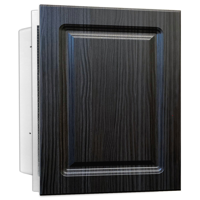 Armoire à pharmacie à porte simple sans cadre avec 2 tablettes fixes Adajah, Pin noir