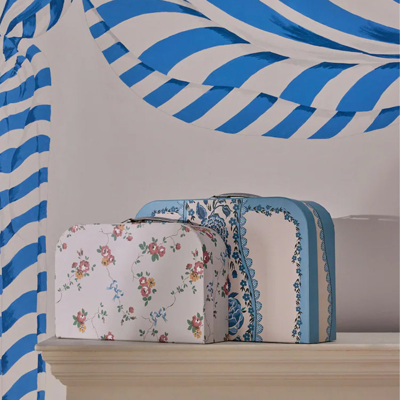 Cath Kidston Set of 2 Blue Floral Storage Boxes