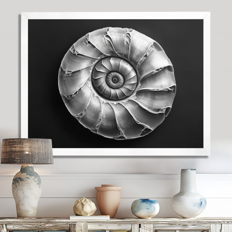 Almehdi II - Coastal Canvas Art Print, H 30 po x l 40 po, White Picture Framed