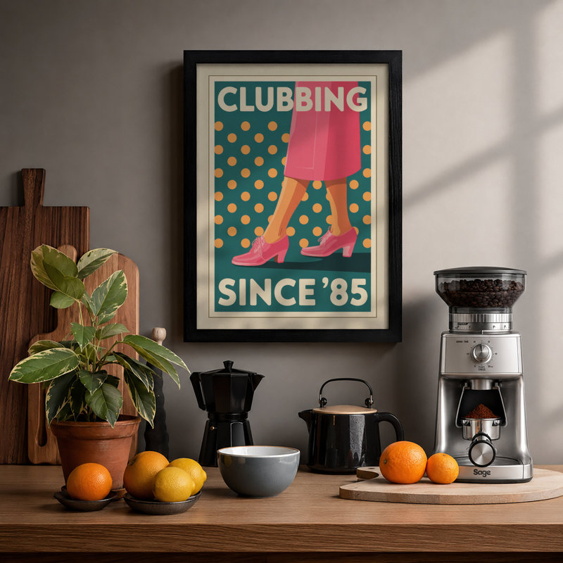 Club Bing Since '85 Retro - Print, A2 - 59.4 x 42.0 cm, Black