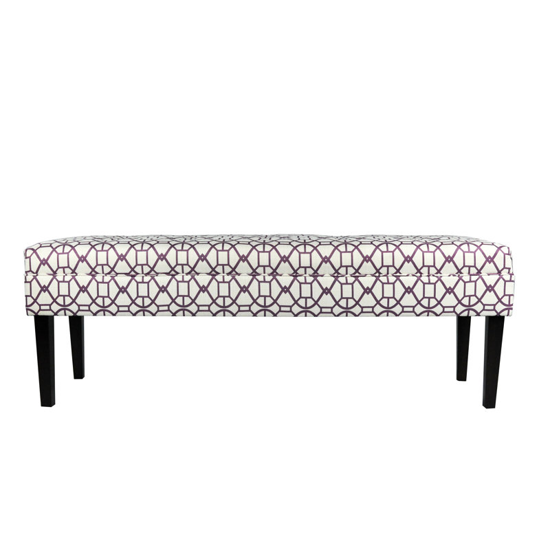 Seguis Upholstered Bench, Purple