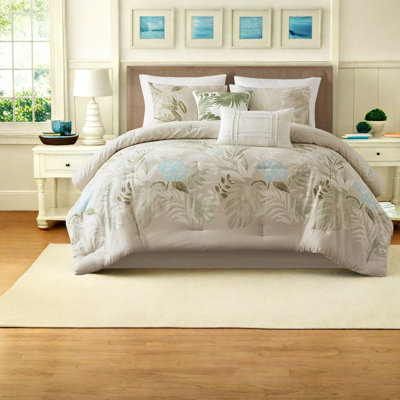 Comfortable Cotton Bedding Sets, Oversized Full With Tropical Flair