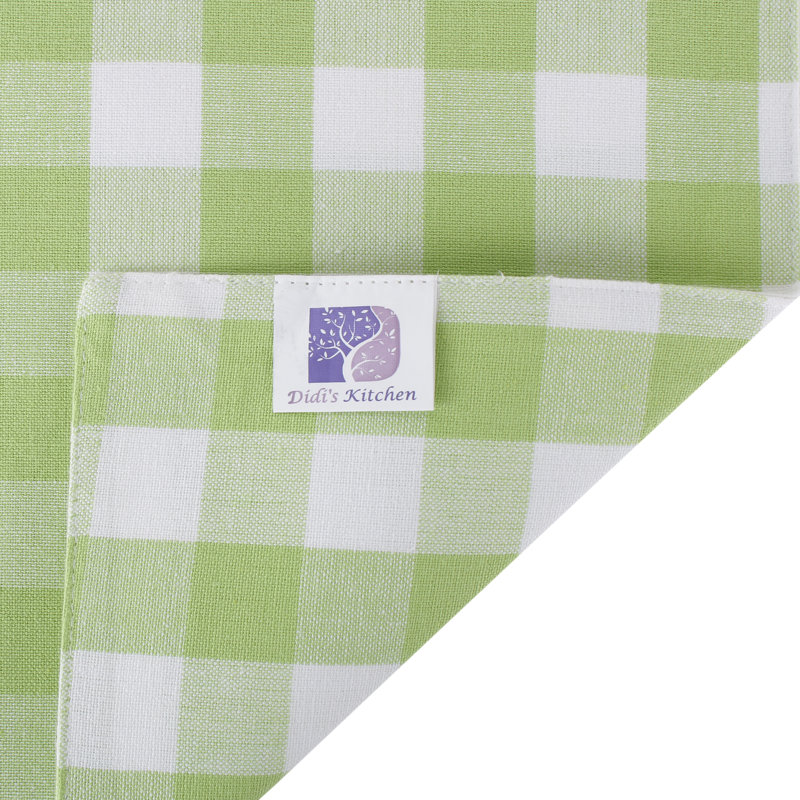Serviette 19 po Arlington, Vert / blanc