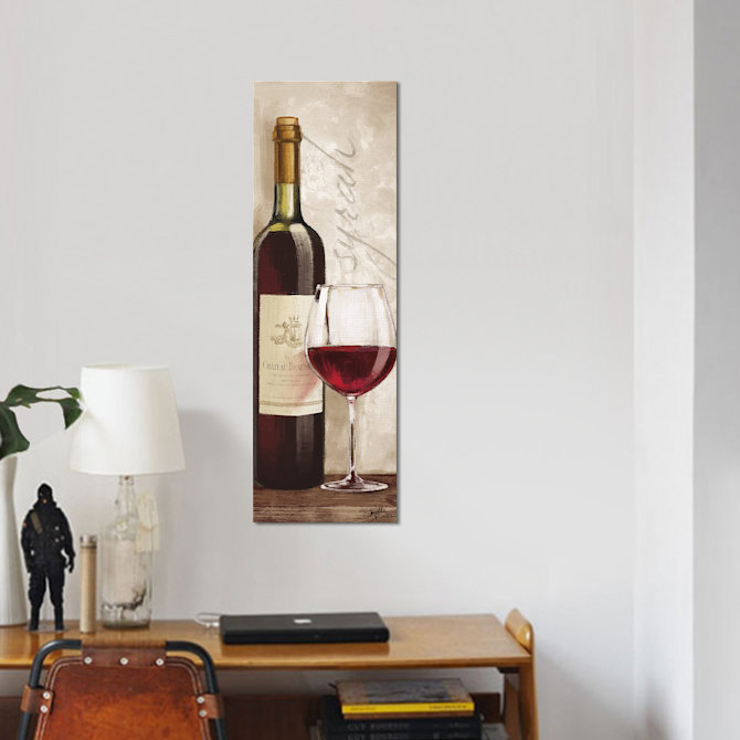 «Wine in Paris VI», reproduction d'impression sur toile tendue, H 60 po x l 20 po x P 1,5 po, Toile tendue