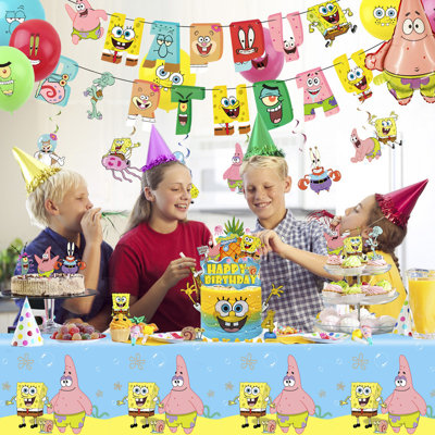 SpongeBob Birthday Party Supplies, 38 Pcs SpongeBob Party Decorations Set