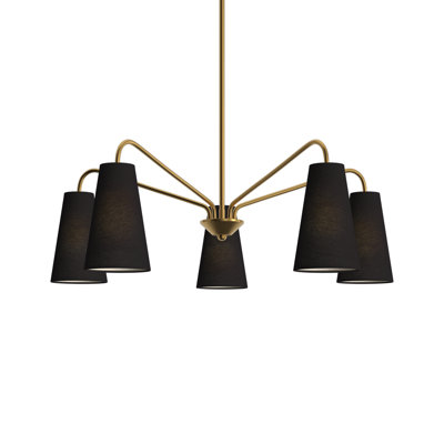 Cher 5 - Light Metal Dimmable Chandelier