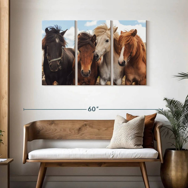 Brampt Horses In Iceland, 28" H x 45" W