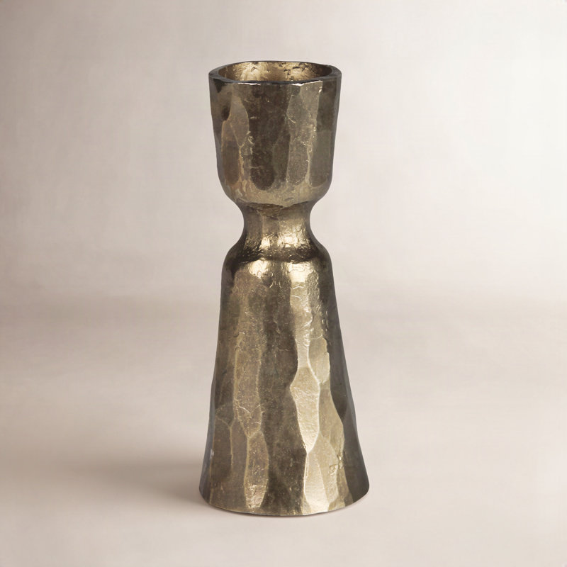 Brass Tabletop Candlestick, 3.5" H x 1.5" W x 1.5" D