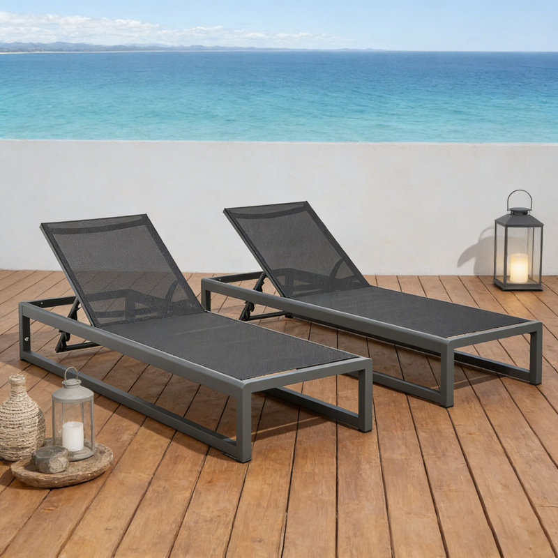 CHAISE LUNGE, Noir