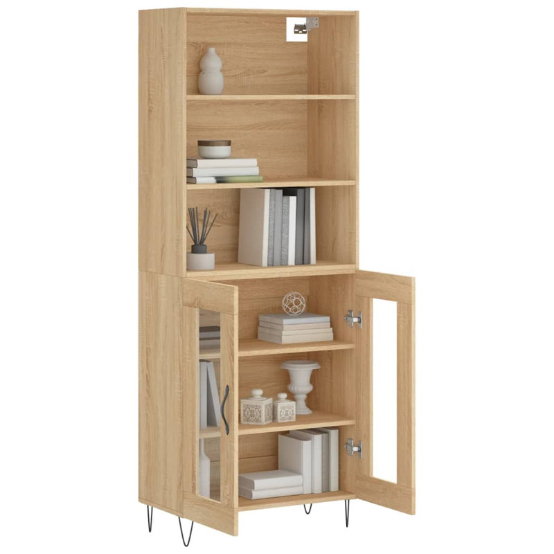 Sieger 69.5 Cm Wide Highboard, Sonoma Oak