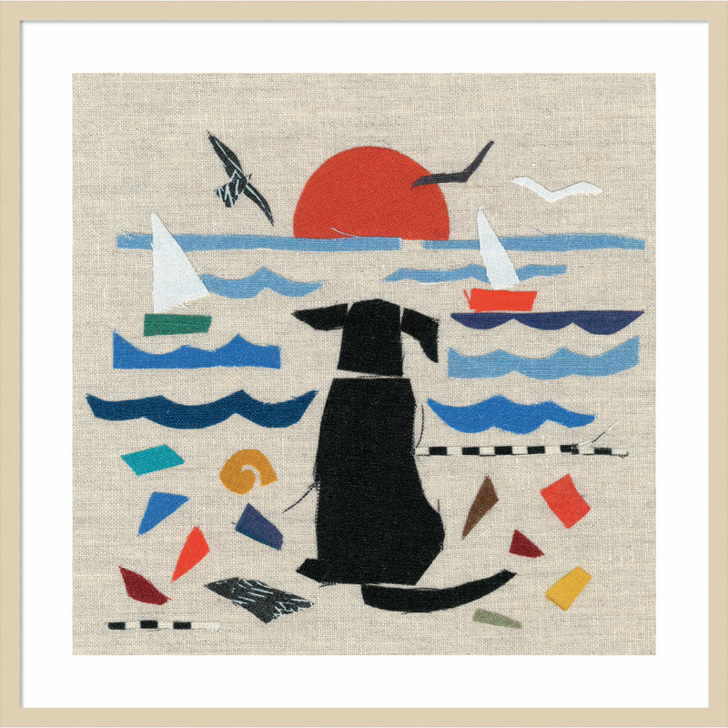 Sea Dog par Jenny Frean - impression d'un seul cadre, H 33 po x l 33 po x P 1 po