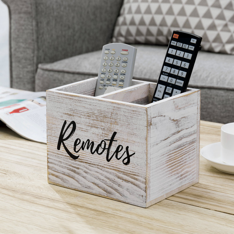 Remote Control Holder, Whitewashed