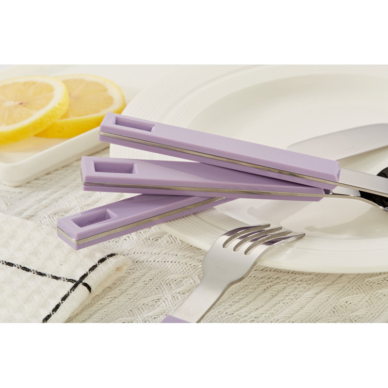 Ensemble de couverts en acier inoxydable Latitude Run® - Service pour 4, Mauve clair