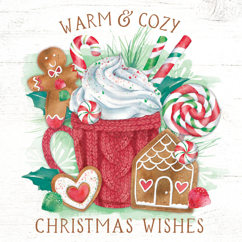 Dessous de verre simple Christmas Wishes