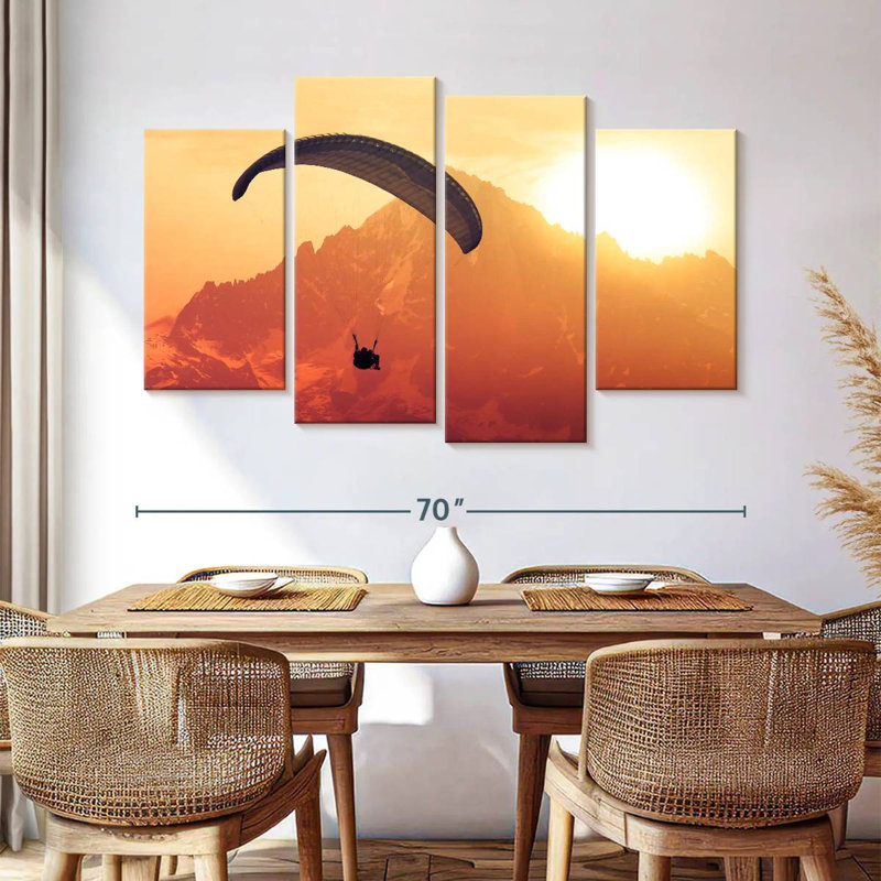 Paragliding Over Alps, 42" H x 68" W