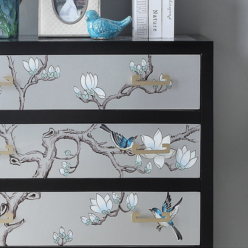 Hand-Painted 4-Drawer Accent Chest